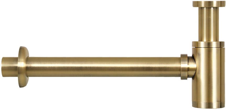 Differnz Helios fonteinset marmer kraan gebogen mat goud 37.5 x 18.5 x 9.5 cm