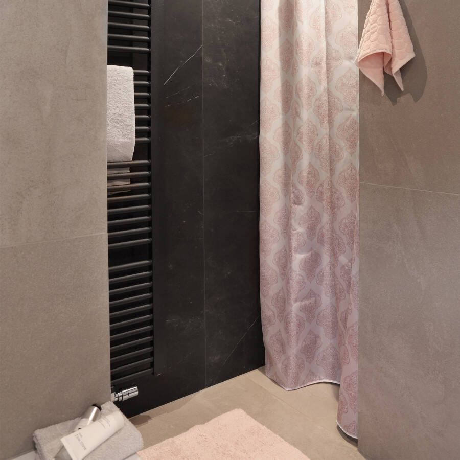 Differnz Initio badmat geschikt voor vloerverwarming 100% katoen 50 x 80 cm roze