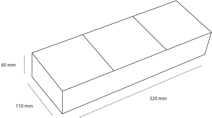 Differnz lade organizer 32 x 11 x 6 cm grijs