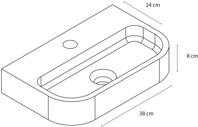 Differnz Ovale fontein beton donkergrijs 38 x 24 x 8 cm