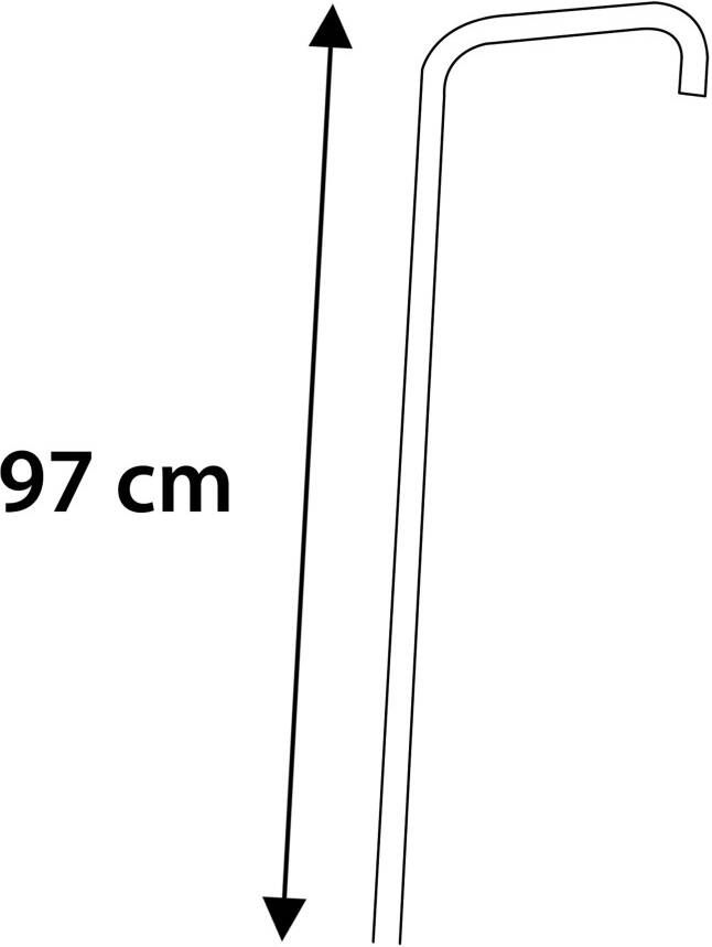 Differnz Proline doucheset met grote stortdouche en losse handdouche ABS 20 x 20 x 150 cm chroom