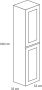 Differnz Reno hoge kast met 2 deuren 160 x 35 x 32 cm eiken - Thumbnail 3