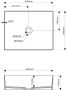 Differnz Solid Waskom 48.5x38x14cm Solid Surface Rechthoek Mat Wit 38.150.03 - Thumbnail 3