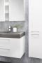 Differnz Somero badkamermeubelset Met spiegelkast FSC wastafel beton 60 cm hoogglans wit 36.104.91 - Thumbnail 4