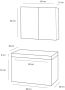 Differnz Somero badkamermeubelset Met spiegelkast FSC wastafel beton 60 cm hoogglans wit 36.104.91 - Thumbnail 5