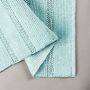 Differnz Stripes badmat geschikt voor vloerverwarming 100% katoen 45 x 75 cm lichtblauw - Thumbnail 2