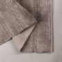 Differnz Stripes badmat geschikt voor vloerverwarming 100% katoen 45 x 75 cm taupe - Thumbnail 2