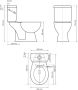 Differnz toiletpot duoblok staand achter onder onderuitlaat keramiek wit 72.5 x 65.8 x 35.5 cm - Thumbnail 3