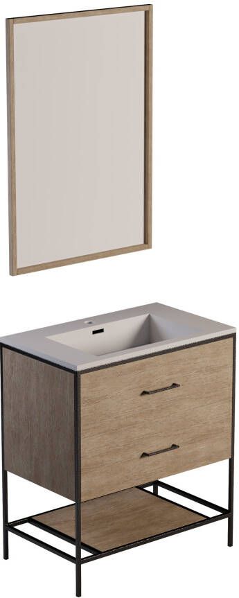 Differnz wastafel FSC 75 cm kunstmarmer