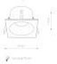 Glovalux Inbouwspot vierkant wit IP54 - Thumbnail 2