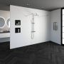 Saniclass Create inloopdouche vrijstaand 100x200cm profielloos met antikalk en 8mm veiligheidsglas geborsteld RVS 4JC7-100g - Thumbnail 6