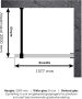 Saniclass Create Inloopdouche 140x200cm profielloos antikalk 8mm veiligheidsglas chroom 4JC1-140ch - Thumbnail 8