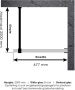 Saniclass Create Inloopdouche 70x200cm profielloos antikalk 8mm veiligheidsglas antraciet mat 4JC1-70a - Thumbnail 8