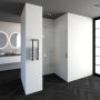Brauer Create Douchedeur 100x200cm profielloos antikalk 8mm veiligheidsglas geborsteld RVS 4JC13-100G - Thumbnail 5
