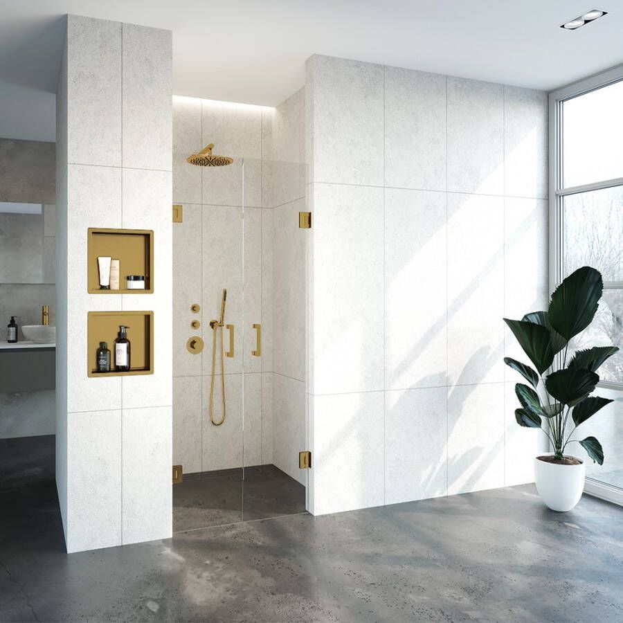 Just Creating Complete Profielloze Pendeldeuren 80 Goud geborsteld