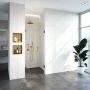 Brauer Create Pendeldeuren 60x200cm profielloos met antikalk en 8mm veiligheidsglas Goud geborsteld 4JC16-60U - Thumbnail 5