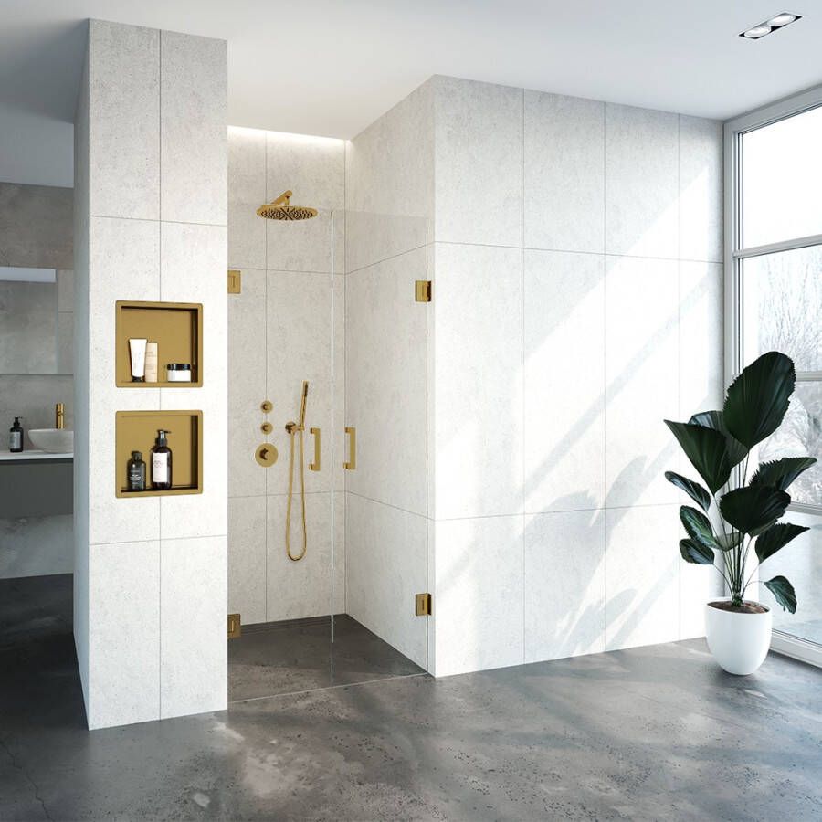 Just Creating Complete Profielloze Pendeldeuren 90 Goud geborsteld