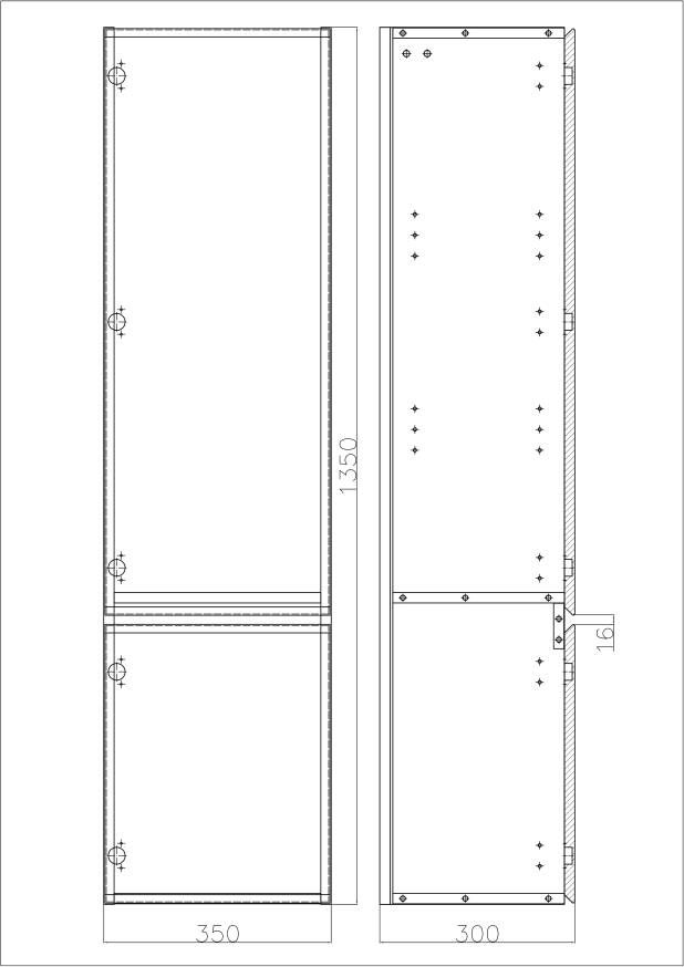 L&apos;aqua kolomkast Slimline 30 cm antraciet