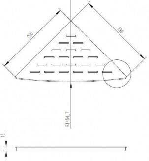 L&apos;aqua RVS InWall hoekplanchet 29 x 29 cm