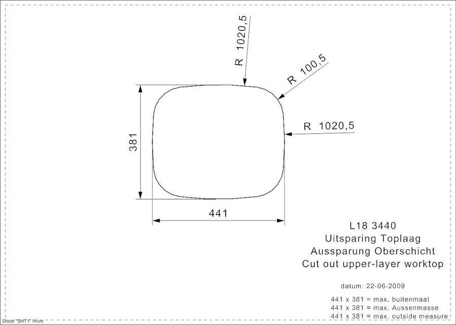 Reginox L18 3440 OKG spoelbak chrome