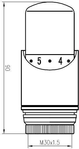 Riko luxe thermostaatknop M-30 chroom