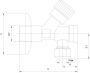 Riko luxor hoekstopkraan met filter 1 2" x 3 8" of knel 10 mm chroom - Thumbnail 5