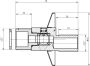 Wiesbaden Sub set afsluitbare s-koppelingen 1 2x3 4 met rozet chroom - Thumbnail 3