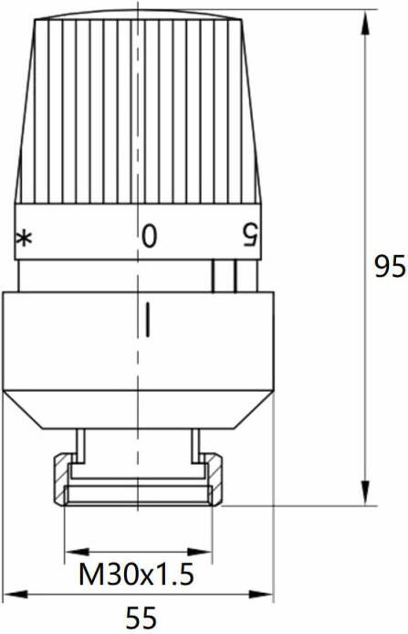 Riko thermostatische radiatorventiel 1 2&apos;&apos;x15mm axiaal mat-zwart