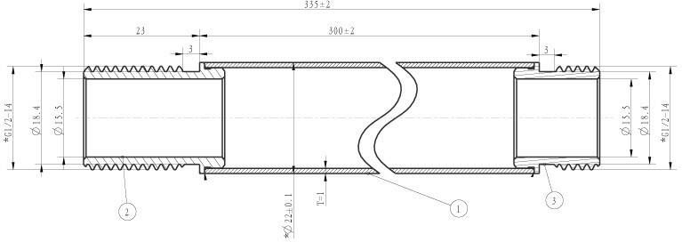 Wiesbaden Caral douchearm met plafondbevestiging 30 cm chroom