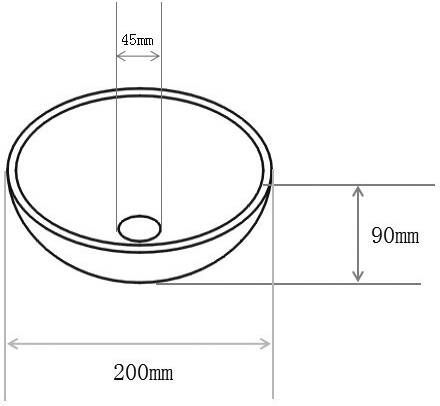 Wiesbaden Consilio waskom rond 20 x 9 cm keramiek mat wit