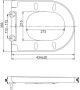 Xellanz Toiletbril DeeLine Softclose en Quickrelease Toiletzitting 43.5x35.6x4cm Wit - Thumbnail 6