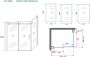 Xellanz Douchecabine Wiesbaden Rechthoek Schuifdeur 140x100x200cm Antikalk Helder Glas Aluminium Profiel 8mm Veiligheidsglas Easy Clean - Thumbnail 5