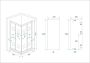 Xellanz Douchecabine Eco Vierkant Hoekinstap Schuifdeur 90x90x190cm Helder Glas Chroom Profiel 5mm Veiligheidsglas Easy Clean - Thumbnail 10