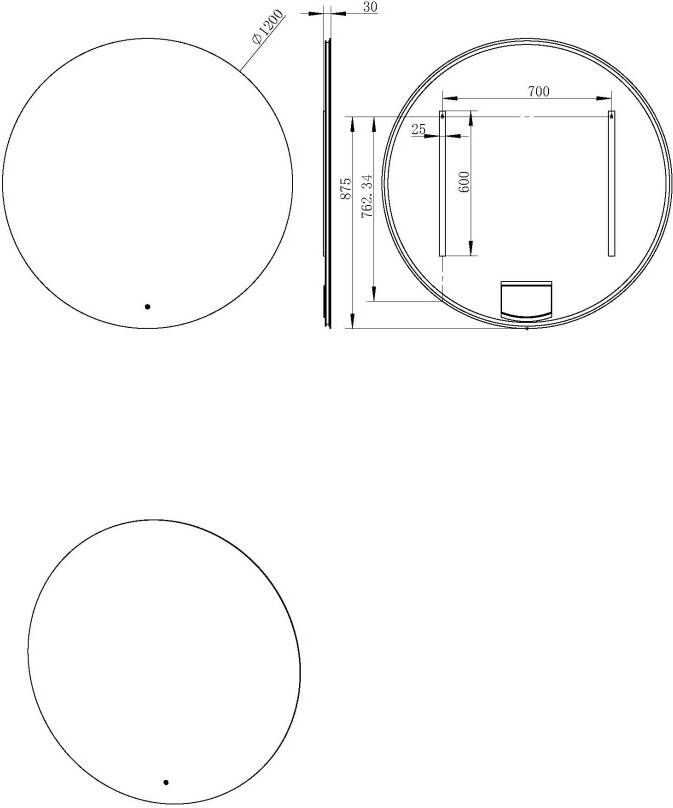 Wiesbaden Giro spiegel rond met LED dimbaar 120 cm