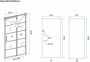 Wiesbaden Douchedeur Nisdeur Horizon Links Rechts met Vaste Wand 140cm Antikalk Helderglas Mat Zwart Profiel en 8mm Veiligheidsglas - Thumbnail 6