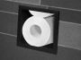 Wiesbaden Toiletrolhouder Inbouw Reserve 14x66x12cm Mat Zwart - Thumbnail 5