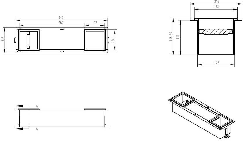 Wiesbaden Inbouw toilet- en reserverolhouder mat zwart