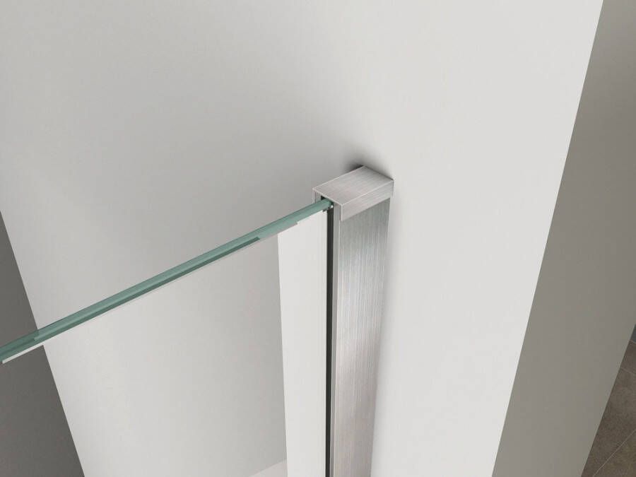 Wiesbaden inloopdouche + RVS profiel 1200x2000 10mm NANO glas