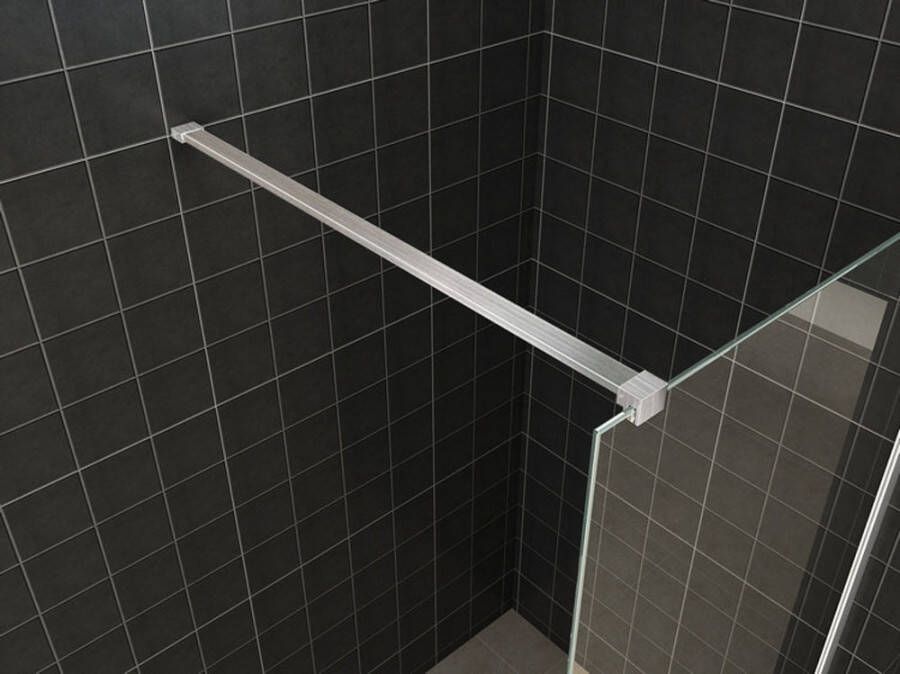 Wiesbaden inloopdouche + RVS profiel 1200x2000 10mm NANO glas