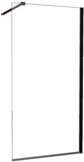 Wiesbaden inloopdouche safety glass nano 100x200x1 cm helder mat zwart