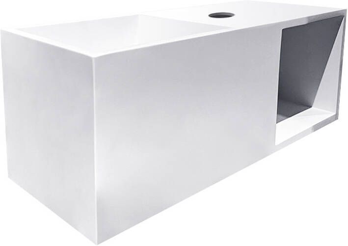 Wiesbaden Julia fontein Solid surface met nis 54 x 20 x 20 cm mat wit