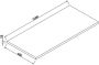 Wiesbaden Wastafelblad Toiletmeubel Lotus Topblad Rechthoek 120x46x2.5cm MDF Naturel Eik - Thumbnail 3