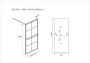 Wiesbaden Maaz inloopdouche met raster en handdoekhouder 1000 x 2000 x 10 mm helder glas mat zwart 20.3961 - Thumbnail 6