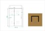 Wiesbaden Douchedeur Miami Nisdeur Draaideur met Vaste Wand 100(60-40)x200cm Antikalk Helder Glas Chroom Profiel 8mm Veiligheidsglas Easy Clean - Thumbnail 11
