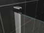 Wiesbaden Douchedeur Miami Nisdeur Draaideur met Vaste Wand 100(60-40)x200cm Antikalk Helder Glas Chroom Profiel 8mm Veiligheidsglas Easy Clean - Thumbnail 9