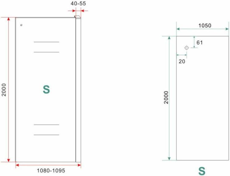 Wiesbaden Sita inloopdouche met handdoekhouder 110x200 cm chroom 8 mm helder glas met Nano coating