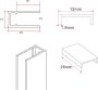 Wiesbaden Slim | profielset 200 cm + 120 cm stabilisatiestang | Incl.Glas- en muurkoppeling | Chroom - Thumbnail 7