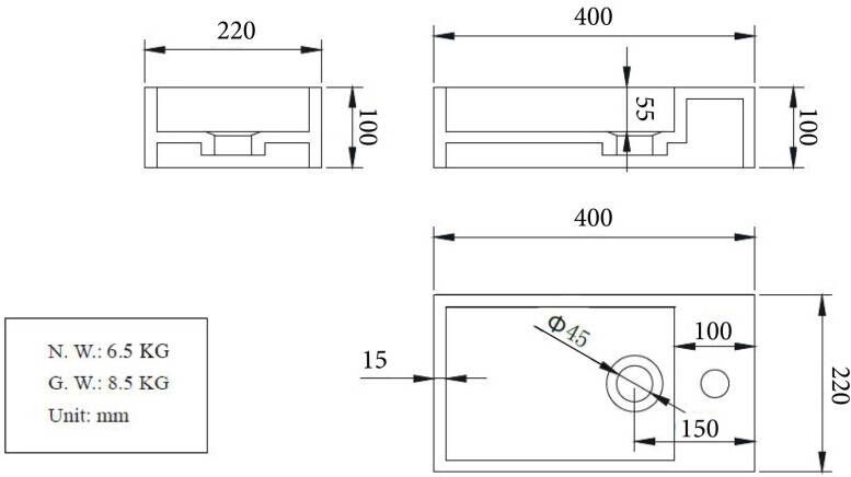 Wiesbaden Solid surface fontein rechts 40 x 22 x 10 cm mat wit