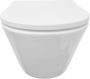 Wiesbaden Toiletpot Hangend Stereo Glans Wit 35.5x53x40cm Wandcloset Keramiek Diepspoel Rimless met Shade Softclose en Quickrelease Toiletzitting - Thumbnail 6