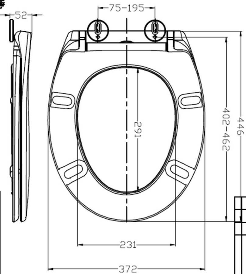 Wiesbaden Ultimo 3.0 toiletzitting softclose en quick release mat zwart